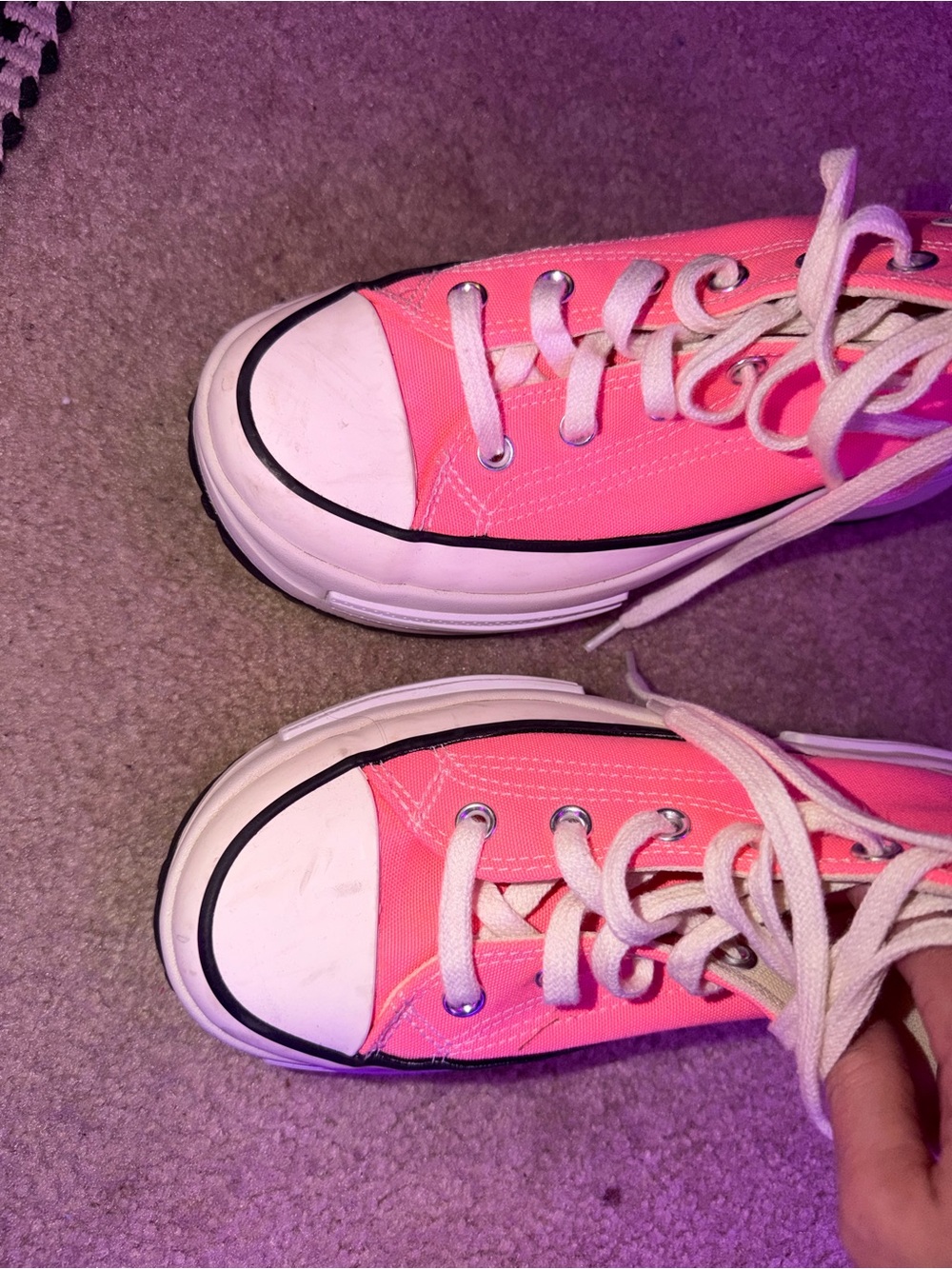 Neon Converse High-Top Platform Sneakers - Picture 3 of 4